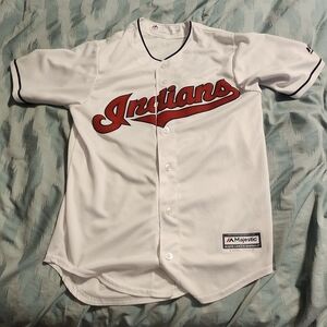 Majestic Cool Base Cleveland Indians Baseball Jersey‎ Men's Sz Small